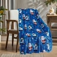 thumbnail image 4 of FastXmas Christmas Throw Blanket, 27.5*39.3 Inch Christmas Decorations Blankets and Throws, Xmas Santa Claus and Snowman Fuzzy Cozy Soft Warm Throw for Winter Holiday Bed Couch Sofa Home & Gifts, 4 of 6