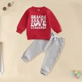 thumbnail image 2 of mgoYE Baby Boy Clothes 6-9 Months Baby Boy Fall Clothes Set Long Sleeve Letter Print Sweatshirt Pants Toddler Infant Outfits 6 12 18 24 Months 2T(Red,12-18 Months), 2 of 6