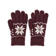 thumbnail image 2 of CTM Kid's Snowflake Pattern Winter Gloves, 2 of 4