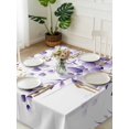 thumbnail image 3 of Purple Eucalyptus Suqare Tablecloth - 60 x 60 Inch, Botanical Plant Rustic Branch Floral Waterproof & StainResistant Tablecloth, Washable Oil-proof Table Cover for Dining/Party/Wedding/Camping/Buffet, 3 of 9