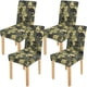 thumbnail image 1 of ABPHQTO Funda protectora para silla elástica de camuflaje verde calavera, funda protectora para asiento para comedor, Hotel, boda, fiesta, juego de 4, 1 of 4