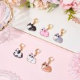 thumbnail image 4 of 6Pcs 6 Styles Animal Stethoscope Charms Stethoscope Decor Small Gold Alloy Enamel Cat Cute Kitty Pendants Name Tag Charm Decor, 4 of 7