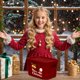 thumbnail image 1 of Caja de almacenamiento navideña roja para refrigerios navideños - Organizador de plástico versátil para cosméticos, juguetes y más - Tapa duradera y resistente a la suciedad - Perfecta para sala de, 1 of 6