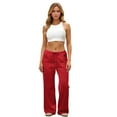 thumbnail image 6 of JoliSweat Wide Leg Sweatpants Women Baggy Low Rise Sweatpants with Pockets Spring Fall Y2K Drawstring Straight Leg Sweatpant, 6 of 6