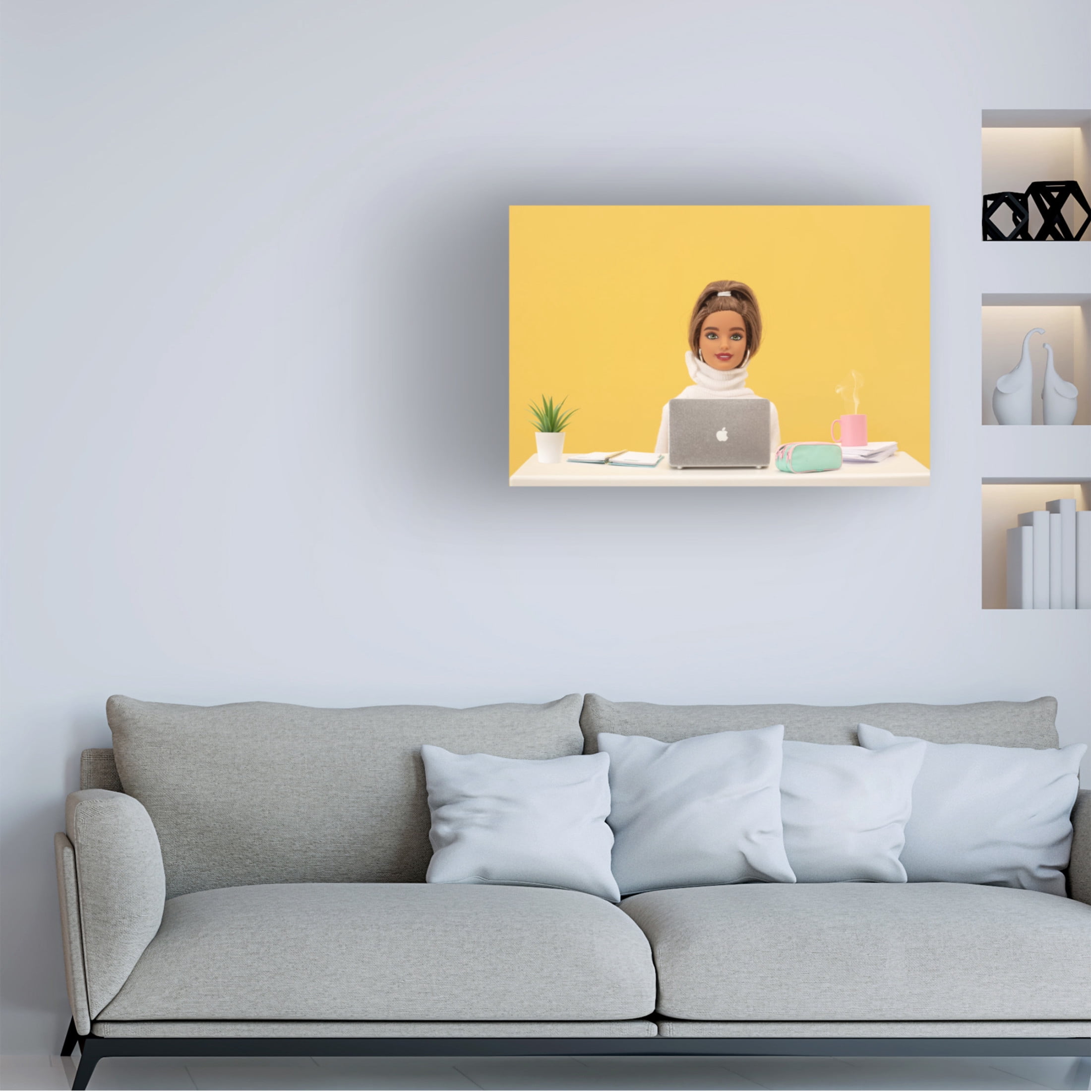 Canvas Wall Art - Julia Ramiro '9 Pm S6' Wall Art for Living Room, Bedroom, or Office Décor by Trademark Fine Art - 19 x 12 Inches
