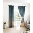 thumbnail image 3 of Vintage Bird Silhouette Blackout Curtains for Bedroom/Living Room, Thermal Insulated Kitchen Curtains, Sunset GlowLandscape Grommet Darkening Window Treatment Drapes 52"x72"x2, 3 of 8