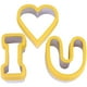 thumbnail image 1 of 3 moldes para galletas con letras para amantes, moldes decorativos para fondant, cortadores de galletas de pan., 1 of 5