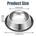 thumbnail image 2 of Abaima 3 Pack Stainless Steel Cat Food Bowls, Non Slip Cat Water Bowls, Metal Medium Pet Food Bowls, Non Skid Cute Bowls with Rubber Bottom for Cats, 2 of 6