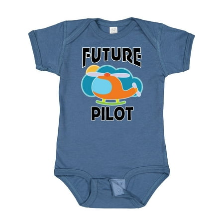 

Inktastic Future Pilot Helicopter Boys or Girls Baby Bodysuit