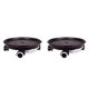 thumbnail image 5 of Juego de 2 Soportes para Mover Plantas en Macetas con Ruedas, Estante Multiusos para Macetas con Ruedas para Patio, Jardín, Patio O Terraza Resistente Marrón oscuro 34cm DYNWAVEMX Bandeja para macetas móvil, 5 of 8
