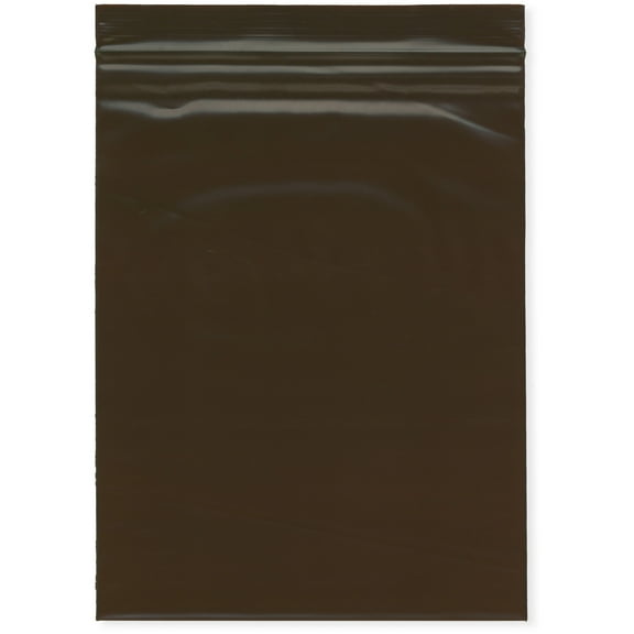 Plymor 6" x 8" (Pack of 100), 3 Mil Amber UV Zipper Reclosable Plastic Bags