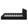 thumbnail image 4 of Noble House Queen Upholstered Platform Bed, Modern Velvet Headboard with Wood Slats Support, Bedroom Bed Frame, Black, 4 of 8