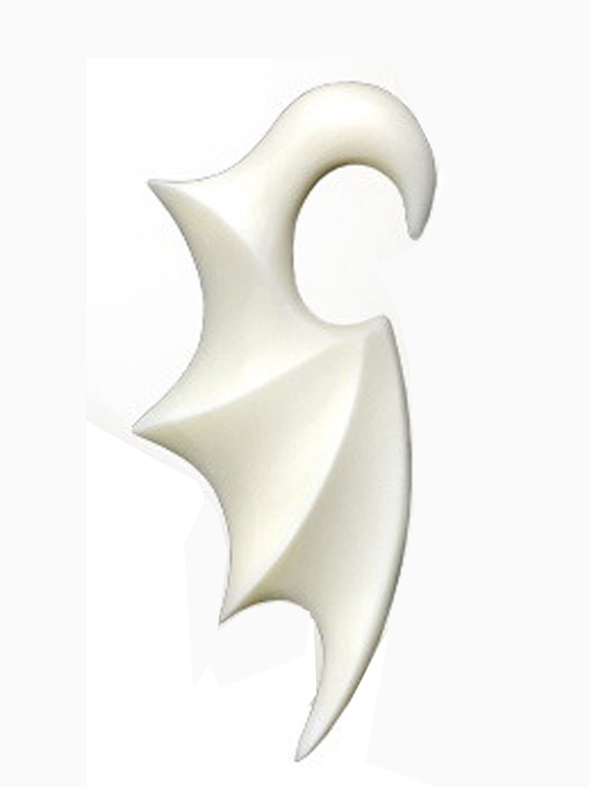 Gothic Tapered White Bat Wing Ear Plugs 4 Mm 6 Gauge 1 Piece Right Side Walmart Com