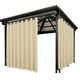 thumbnail image 4 of Cortinas Impermeables para Exteriores - Cortinas Opacas De Privacidad para Balcón, Porche, Marquesina, Piscina, Terraza Exterior, Ancho 52 X Largo 108 Pulgadas, 1 Pieza, Beige, 4 of 4