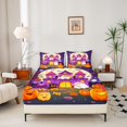 thumbnail image 2 of Manfei Cartoon Halloween Fitted Sheet Full,Autumn Pumpkin Pattern Bed Set,3pcs,1 Fitted Sheet and 2 Pillowcases, 2 of 6