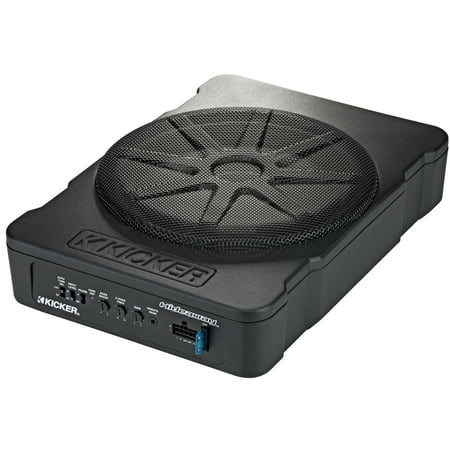 KICKER - Hideaway 10" Compact Powered Subwoofer - Black