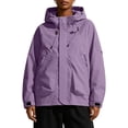 thumbnail image 3 of Thousandth Women's Outdoor Hooded Tech Jacket Casual Long Sleeve Windproof Waterproof Coat Multi Pocket Adjustable Drawstring Coat for Hiking Trekking Outdoor, 3 of 7