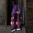 thumbnail image 4 of Plus Size Halloween Boho Overalls for Women Floral Print Linen Jumpsuits 2026 Spaghetti Strap Rompers, 4 of 7