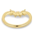 thumbnail image 6 of ESTE ORIGIN 0.48Ct Lab Grown Trillion Cut Diamond Curved Wedding Ring, 1.8mm Delicate Band in 18K Yellow Gold for Women, 6 of 7