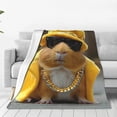 thumbnail image 4 of Cauagu Heavy Metal Style Guinea Pig Pattern Flannel Bed Blankets,Fleece Blanket Comfortable Air Conditioning Blanket for Sofa Bed Travel Couch & Living Room -80"x60", 4 of 8