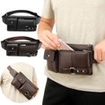 thumbnail image 2 of Sac de Taille en Cuir PU Mode Coréenne pour Hommes, 2 of 8