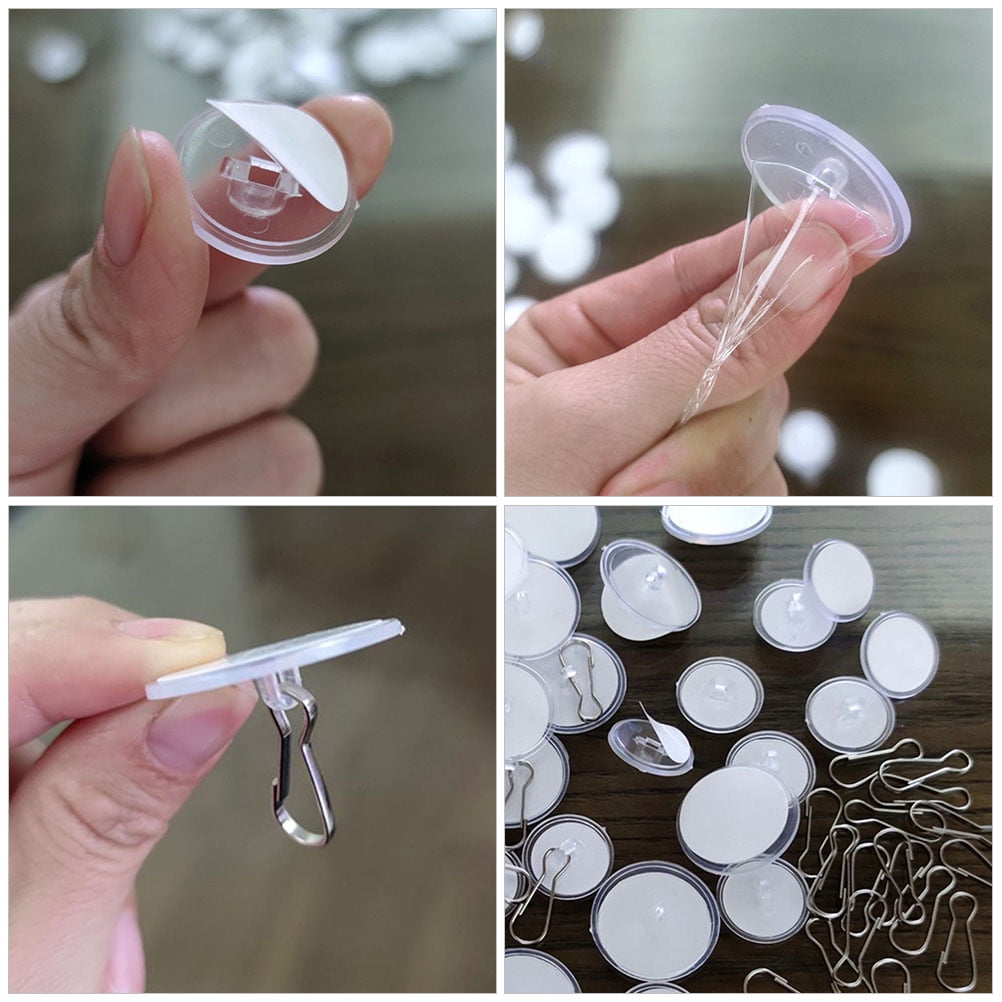 Adhesive ceiling hooks 20pcs Ceiling Hooks Self Adhesive Clear Hooks