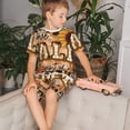 thumbnail image 4 of Fotbe I Love Fall Most Of All Pijama Estampada de 2 Piezas para Niños – Ropa de Dormir de Manga Corta Cómoda para Niños y Niñas, Camiseta y Shorts de Algodón-Small, 4 of 6