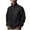 Black, variant on Men's Wool Blend Stand Collar Jacket Zipper Front Cardigan Style Long Sleeve Coat with Pockets for Warm Versatile Urban Wear in Solid Color Black XL