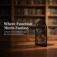 thumbnail image 3 of Unique Bargains Metal Tree Design Book Ends for Shelves Black Mushroom 4.7"x3.5"x6.8", 3 of 5
