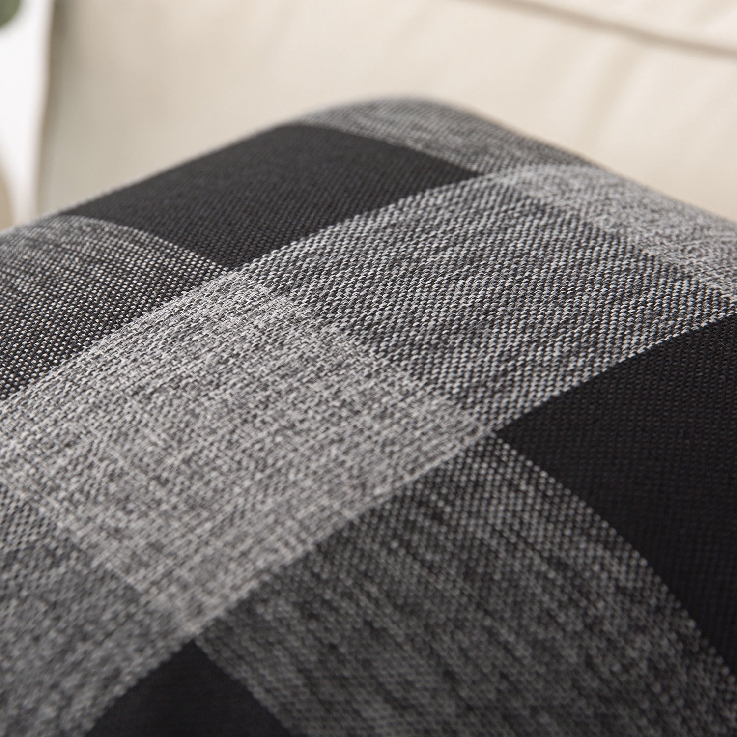 Holiday Deal Selection Phantoscope Buffalo Checker Plaids Cushion Decorative Throw Pillow Cover for Bed and Couch, 18" x 18", Black and Gray, 2 Pack