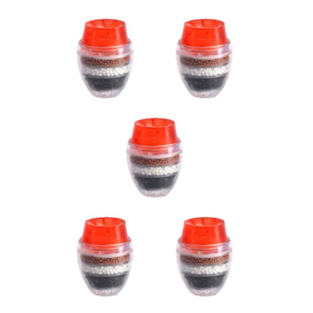 Thinsony Environmental Friendly Filter Remove Impurities Environment Healthy Drinking Carbon Water Filter red 5Set