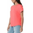 thumbnail image 3 of Buffalo David Bitton Women's French Terry Short Sleeve Tee Pink Punch, Small, 3 of 3