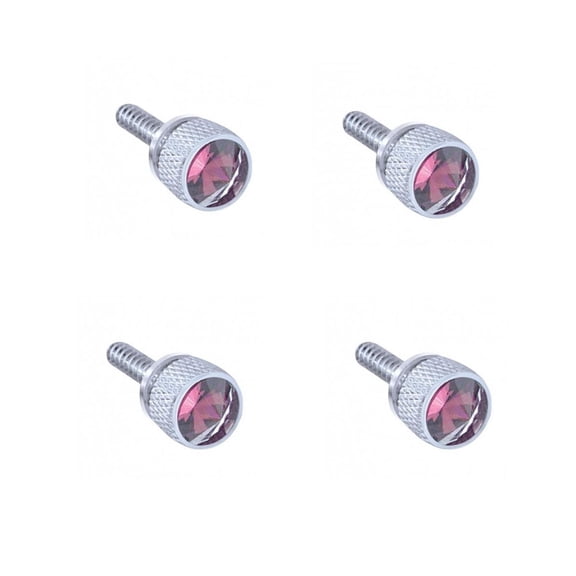 (4) Dash Screw's with Purple Crystal For 2008-2017 Freightliner Cascadia