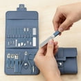 thumbnail image 7 of Portable Nail Clipper Set, 12/16PCS Professional Manicure & Pedicure Kit, Heavy-Duty Stainless Steel Nail Care Set with Nail Clippers, Scissors, Ear Pick & Portable Storage Case (Blue, 16Pcs), 7 of 7