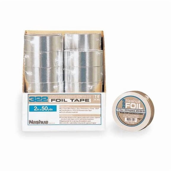 Nashua Foil Tape,2 1/2 in x 50 yd,Aluminum 322