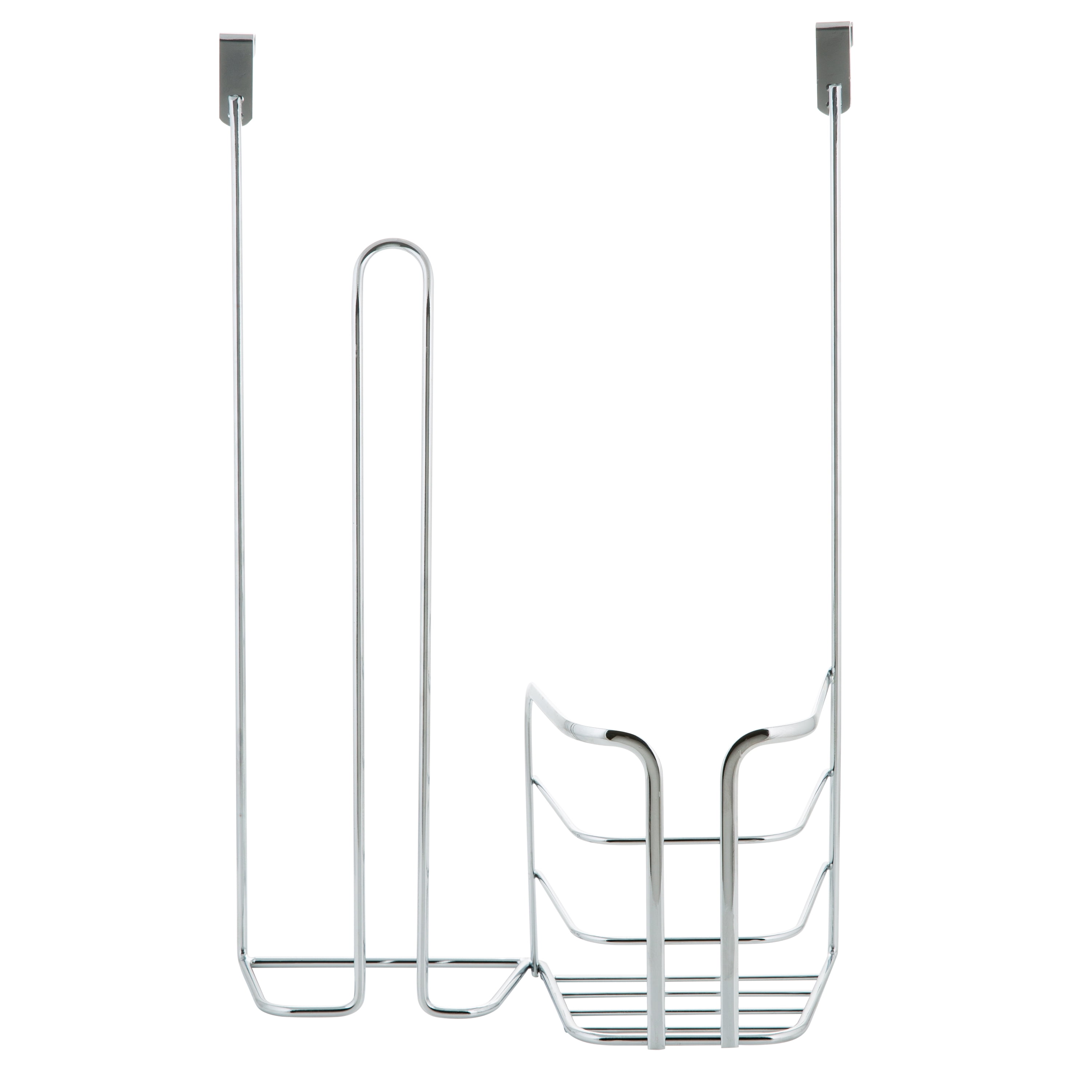 Kitchen Details 2-in-1 over-the-Cabinet Basket, 4.6 Wide and 10.4 Length in Chrome