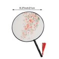 thumbnail image 2 of Vjnyvs 1PC Round Hand Fan Chinese Style Vintage Printing Silk Fan Wedding Party Dance Accessories, 2 of 7
