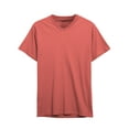 thumbnail image 3 of Hat and Beyond Men's Basic Short Sleeve Solid Cotton V Neck Tee Shirts, 3 of 5