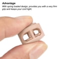 thumbnail image 4 of Uxcell 0.7" Dia Cord Locks Round Double Hole Elastic Cord Fastener Khaki 16 Pack, 4 of 5