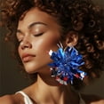 thumbnail image 6 of USA Flag Earrings 4th Of July Patriotics Red White Blue Glitter Star Plastic Hoop Earrings For Women Independence Day Party Accessories Gift Outdoor Indoor Garden Home Decoration, 6 of 7