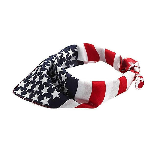 American Flag Pattern Pet Bib Triangle Saliva Towel Multifunctional Collar Scarf Puppy Dress up Accessories for Pet Dog
