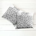 thumbnail image 6 of Ambesonne Fitness Throw Pillow Cover 2 Pack, Sports Gym, 24", Black and White, 6 of 7