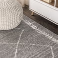 thumbnail image 4 of JONATHAN Y MOROCCAN HYPE 3 x 5 Area Rug, Zaina Moroccan Beni Souk - Gray/Cream, MOH203C-3, 4 of 10