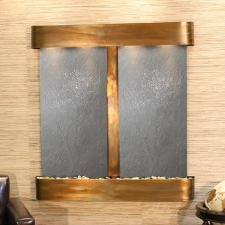 Adagio Fountains Aspen Falls Natural Stone/Metal Wall Fountain