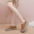 thumbnail image 2 of Suede Short Snow Boots for Women Low Top Loafers Casual Slip on Round Toe Winter Walking Shoes, 2 of 9