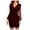Wine, variant on TIHLMK Summer Maxi Dresses for Women Women Fashion Point Print Mesh Retro Elegant V-neck Party Club Dress Gift for Women