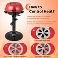 thumbnail image 6 of Costway 1600W Electric BBQ Grill with Warming Rack, Temperature Control & Grease Collector Red, 6 of 10