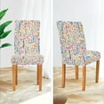 thumbnail image 3 of Yayeee 2 Pack Dining Chair Covers Stretch Parson Chairs Slipcovers Seat Protector, Yellow Wildflower Pattern, 3 of 6