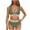 #0302-Army Green, variant on Women High Waisted Bikini Sets Tummy Control Swimsuits Color Block Two Piece Drawstring Bathing Suit
