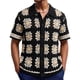 thumbnail image 2 of Ceisia Men's Summer Granny Square Patchwork Open Knit Short Sleeve Button Down Cardigan Multicolor L Gifts, 2 of 9